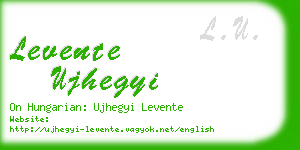 levente ujhegyi business card